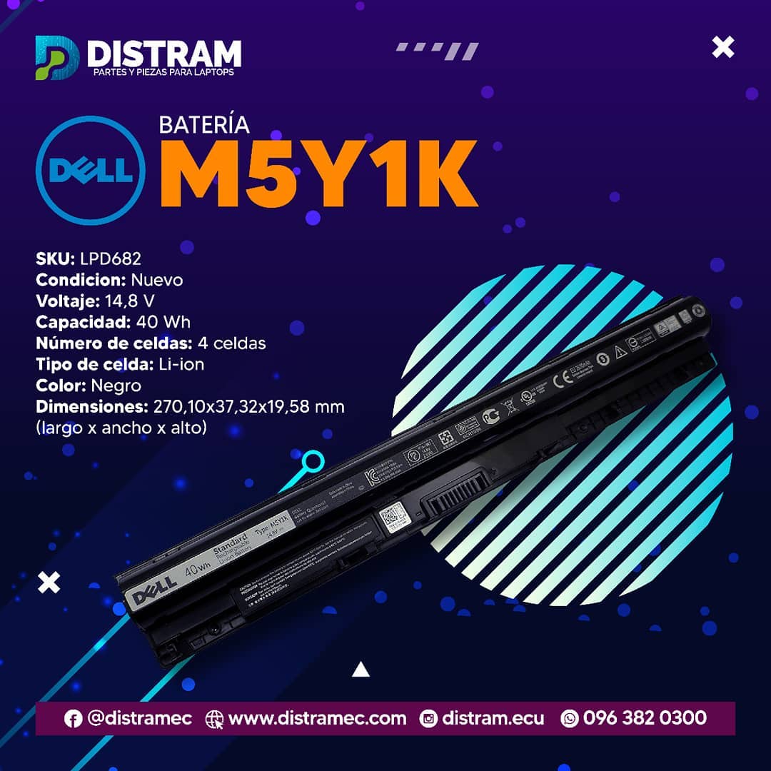 BATERIA DELL TYPE M5Y1K laptop (40Wh, 4 cells)