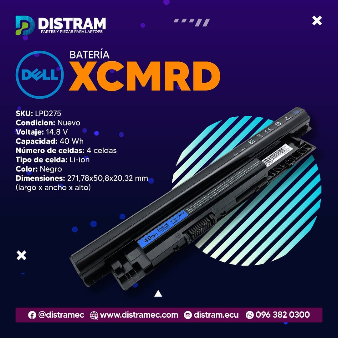 BATERIA DELL TYPE XCMRD (40Wh, 4 cells)