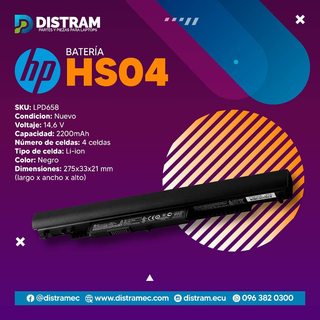 BATERIA HP HS04 laptop (2200mAh, 4 cells)