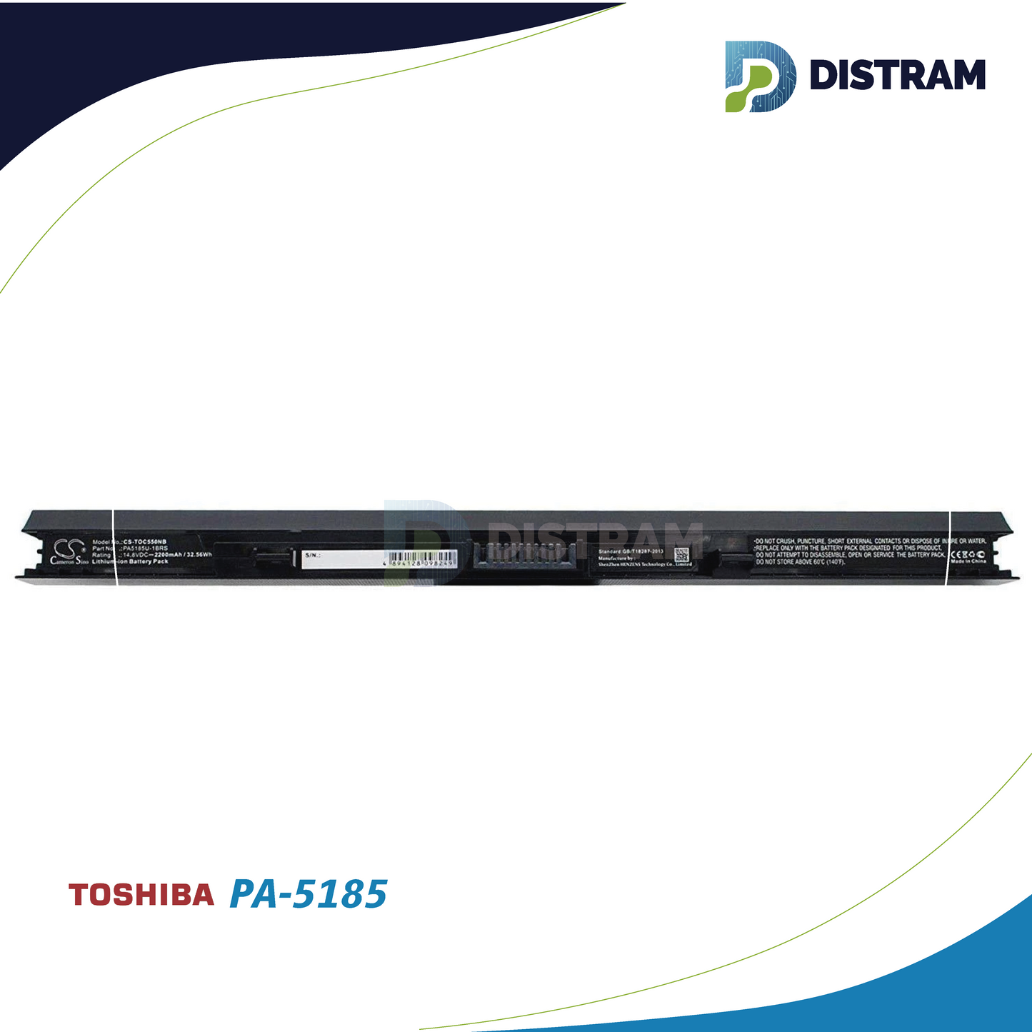 BATERIA TOSHIBA PA5185U laptop (2200mAh, 4 cells)
