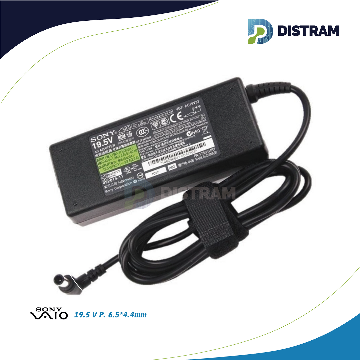 CARGADOR SONY 19.5V/3.9/90W/6.5X4.4MM