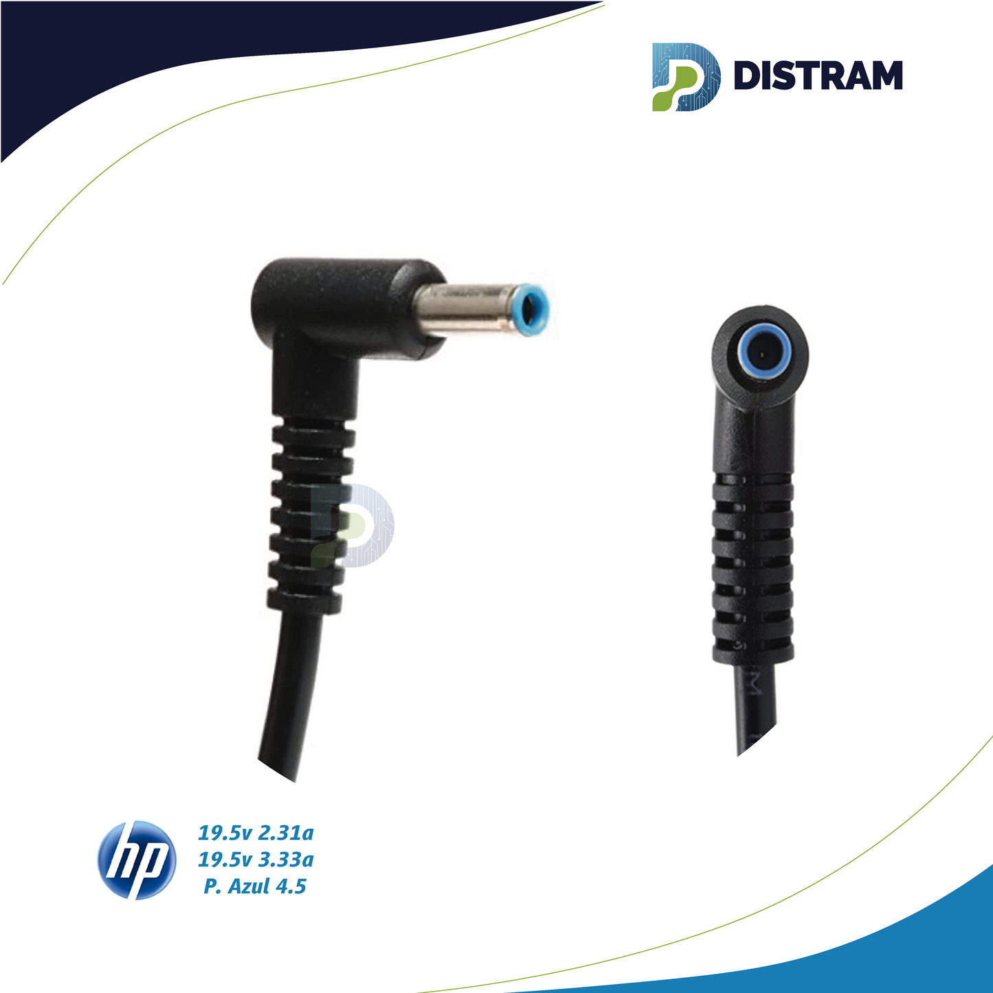CARGADOR HP 19.5V/3.33A/65W/4.5X3.0MM PLUG AZUL