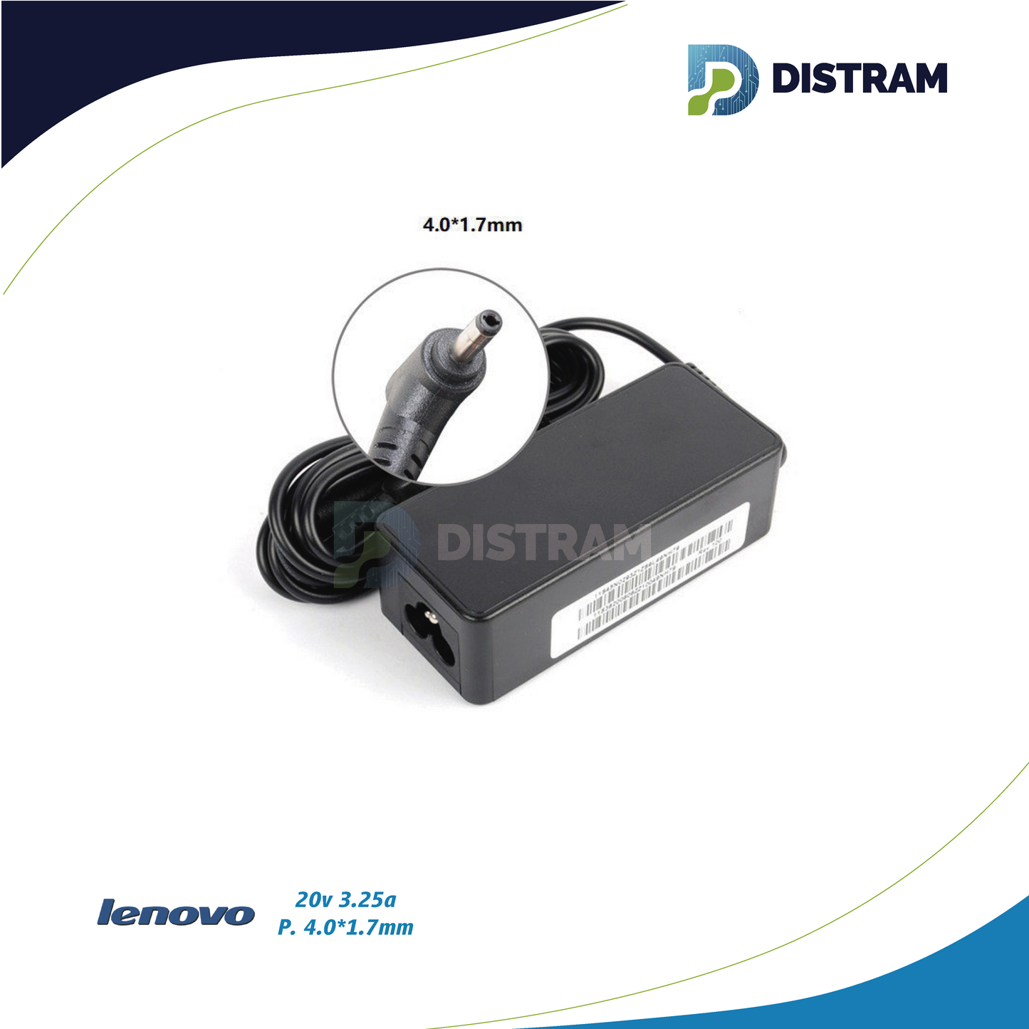 CARGADOR LENOVO 20V/3.25A/45W/4.0X1.7MM