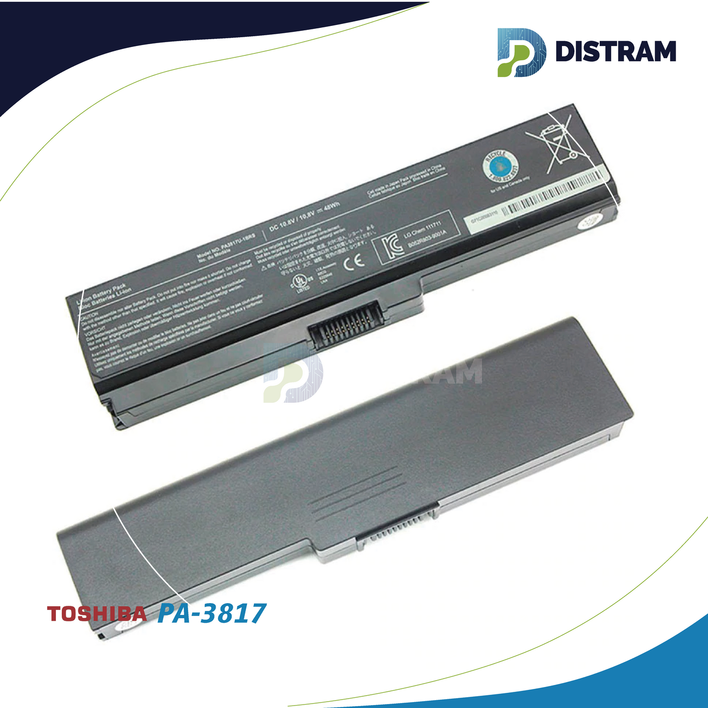 BATERIA TOSHIBA PA3817U-1BAS laptop (4400mAh, 6 cells)