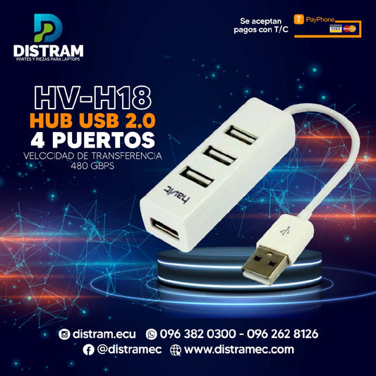 HUB USB 2.0 4 PUERTOS