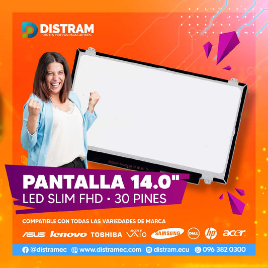 PANTALLA 14.0"  SLIM FHD 30 PINES