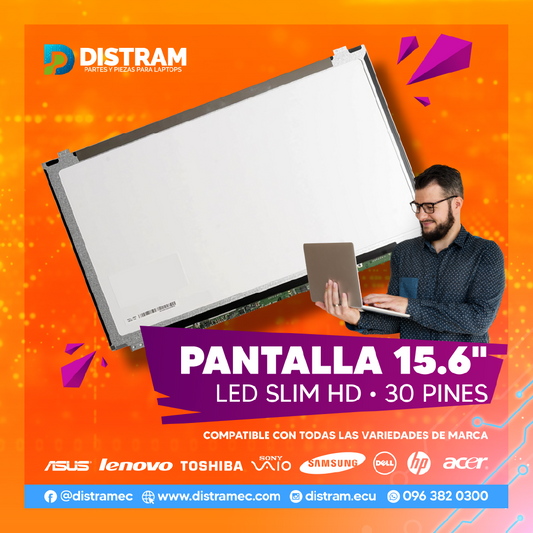 PANTALLA 15.6" LED SLIM HD 30 PINES