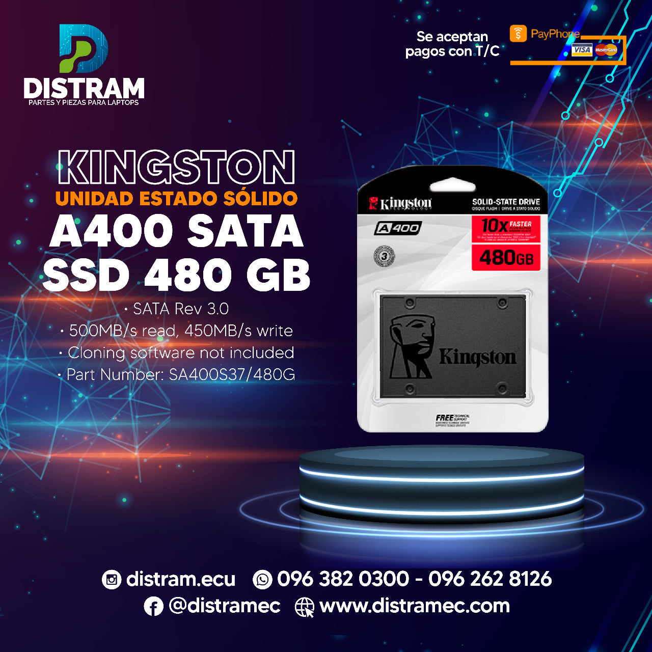 SSD SATA / KINGSTON 480 GB